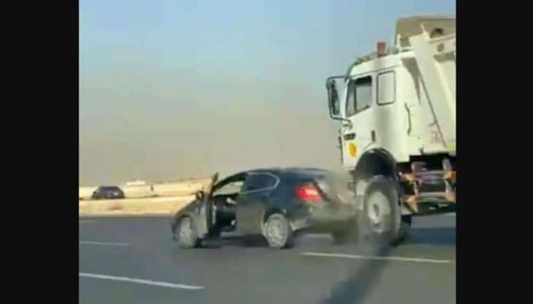 فيديو مطاردة طريق السويس