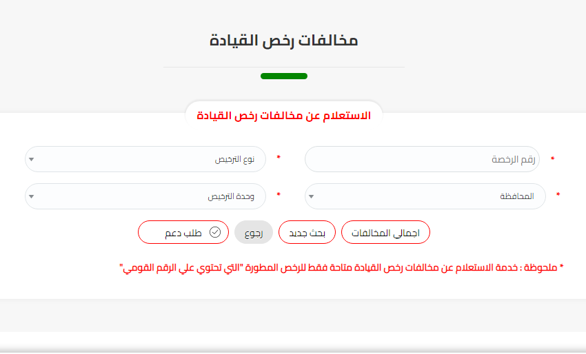 رابط الاستفسار عن المخالفات المرورية مصر 2022-2023