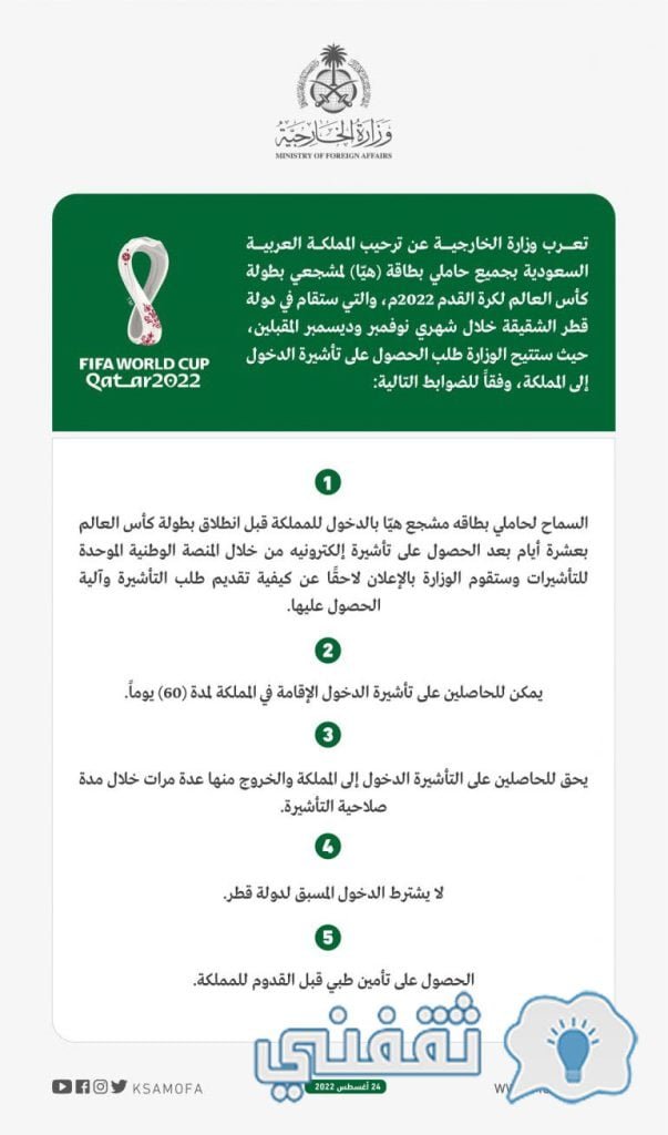 كيف أروح من السعودية إلى كأس العالم في قطر؟