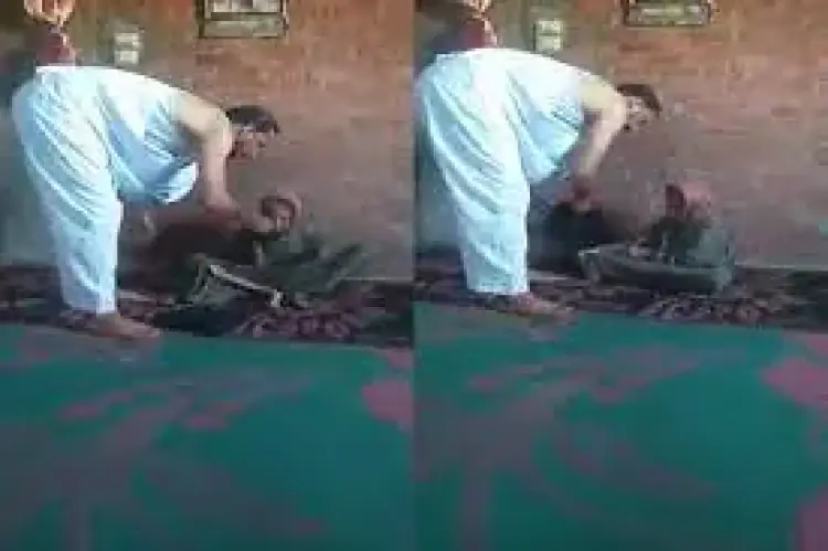 فيديو شاب يضرب أمه