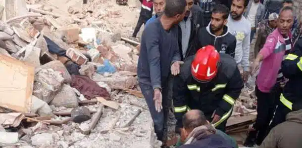 انهيار عقار القباري في الاسكندرية